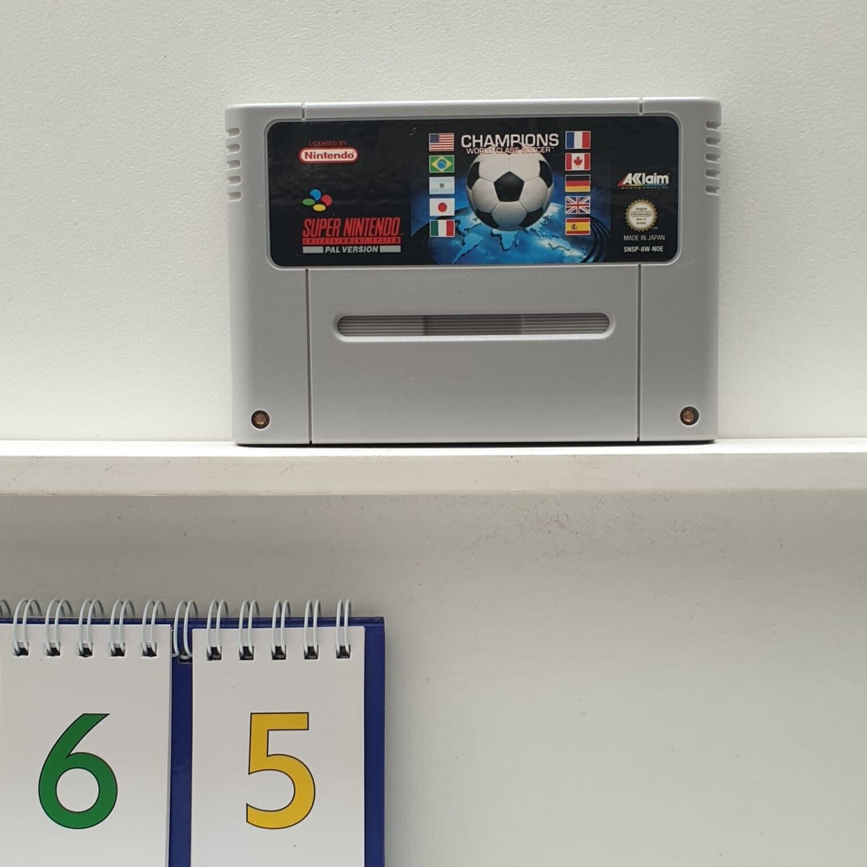 Champions World Class Soccer Super Nintendo SNES game Cartridge PAL