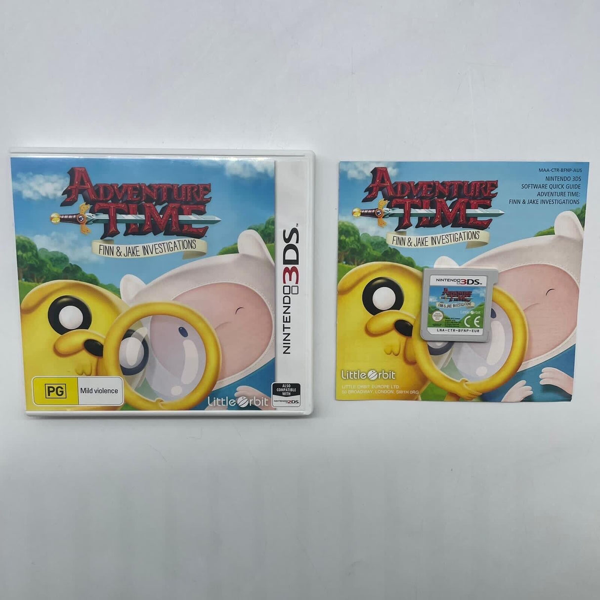 Adventure Time Finn & Jake Investigations Nintendo 3DS Game + Manual PAL