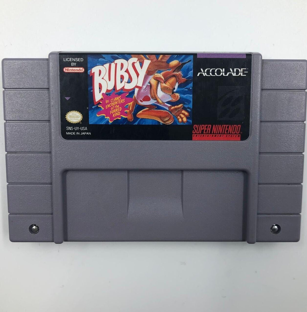 Bubsy Super Nintendo SNES Game Cartridge NTSC U/C