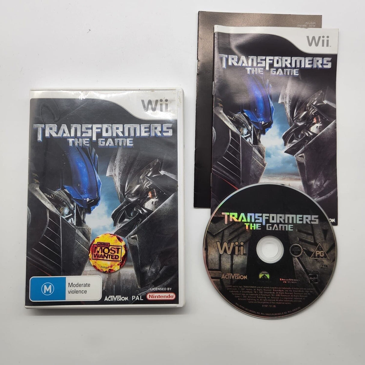 Transformers The Game Nintendo Wii Game + Manual PAL