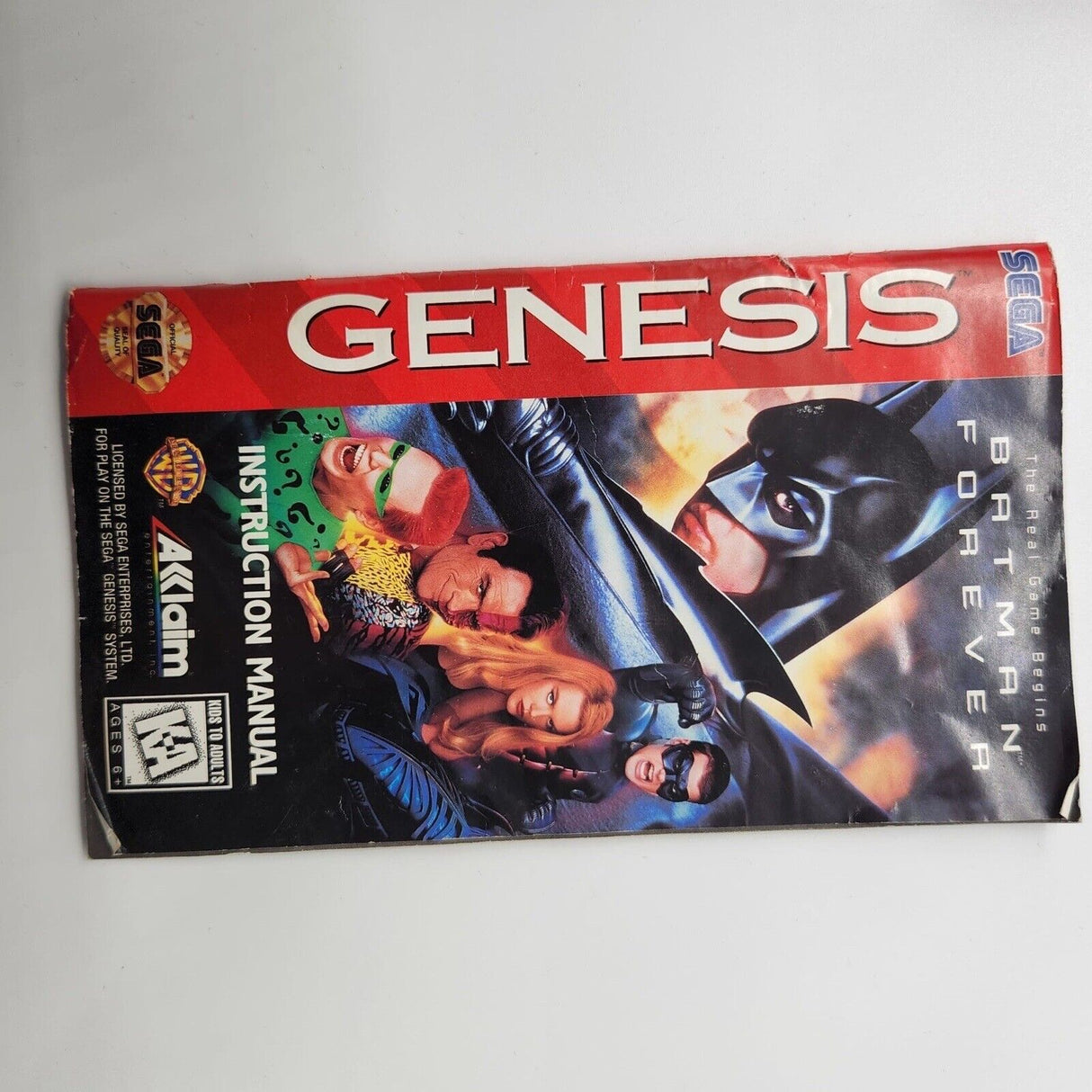 Batman Forever Sega Mega Drive Game + Manual