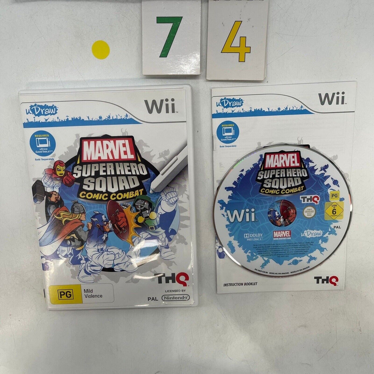 Marvel Superhero Squad Comic Combat Nintendo Wii Game + Manual PAL