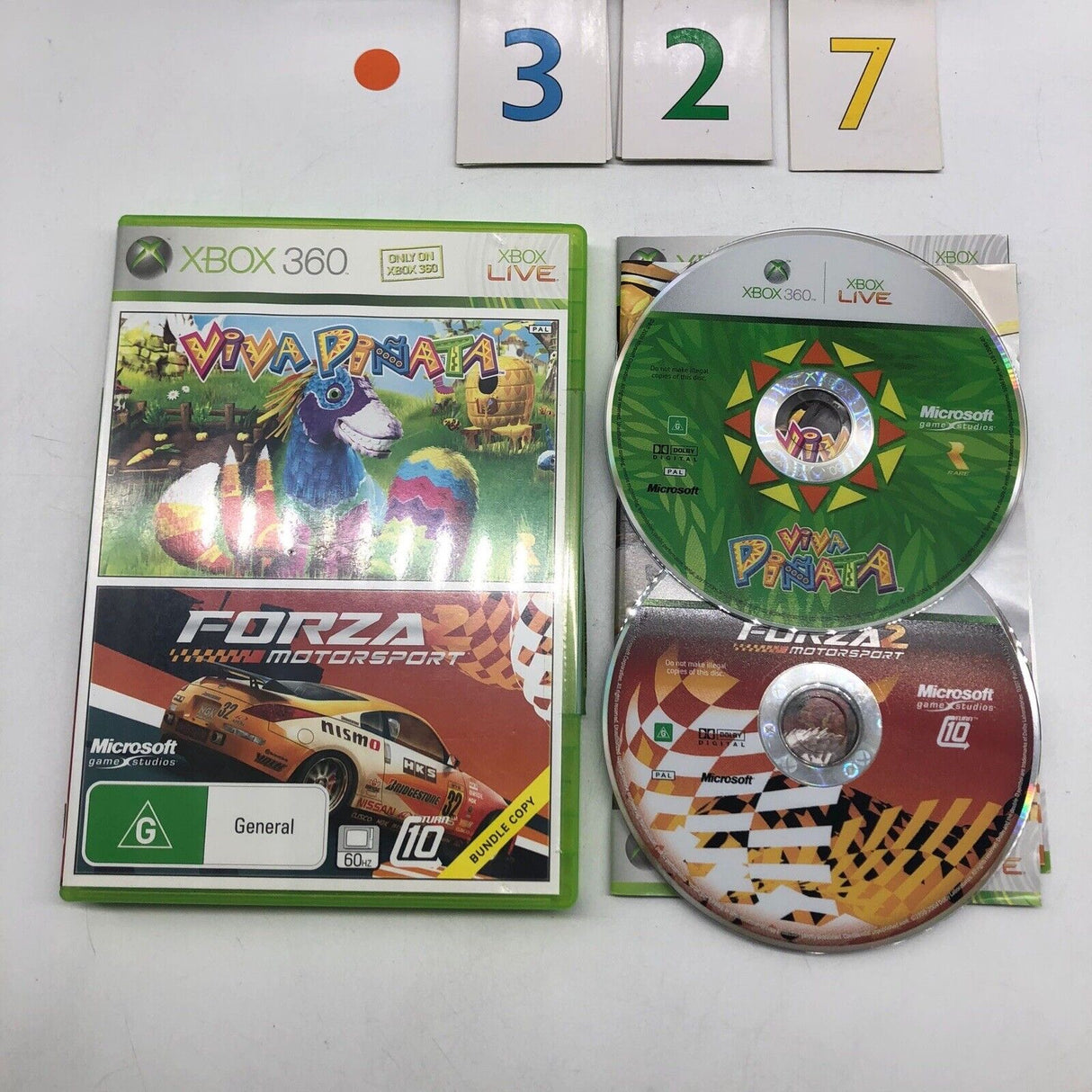 VIVA Pinata Party Animals + Forza 2 Motorsport Xbox 360 Game + Manual PAL
