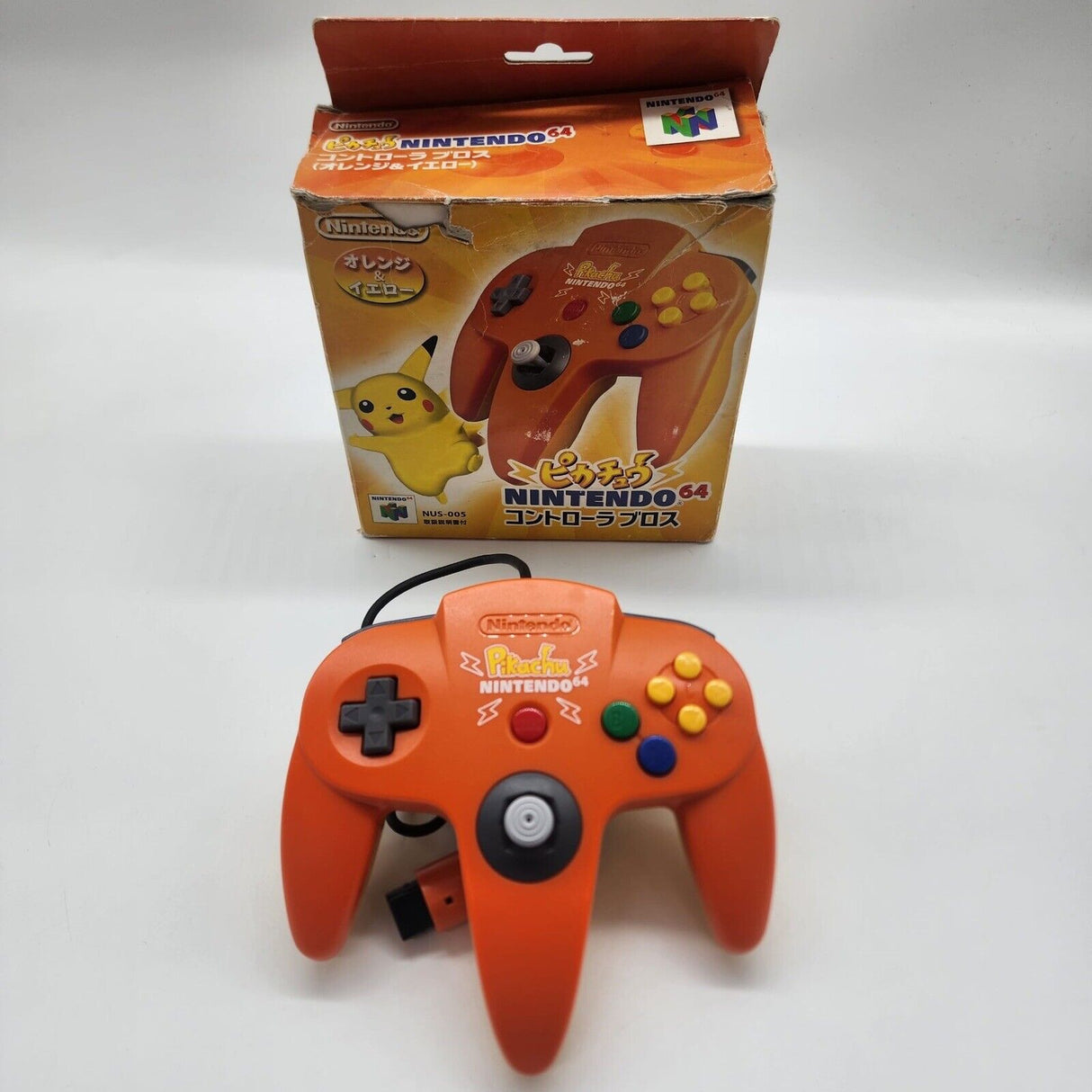 Nintendo 64 N64 Pikachu Orange Controller Boxed Japanese