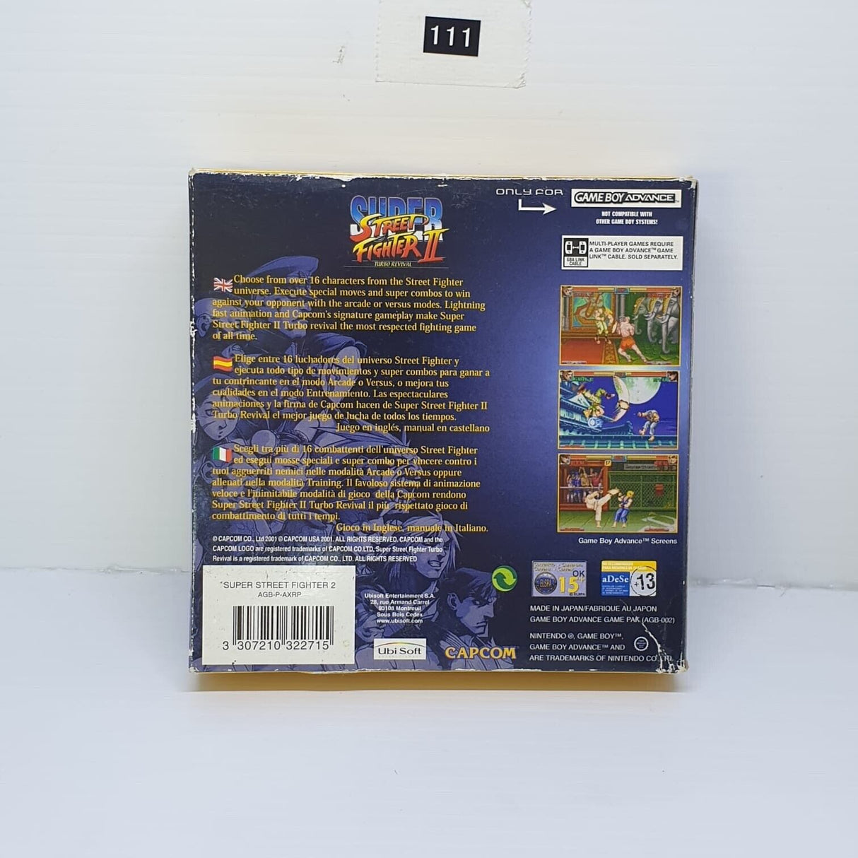 Super Street Fighter 2 turbo revival Gameboy Advance game Boxed Complete