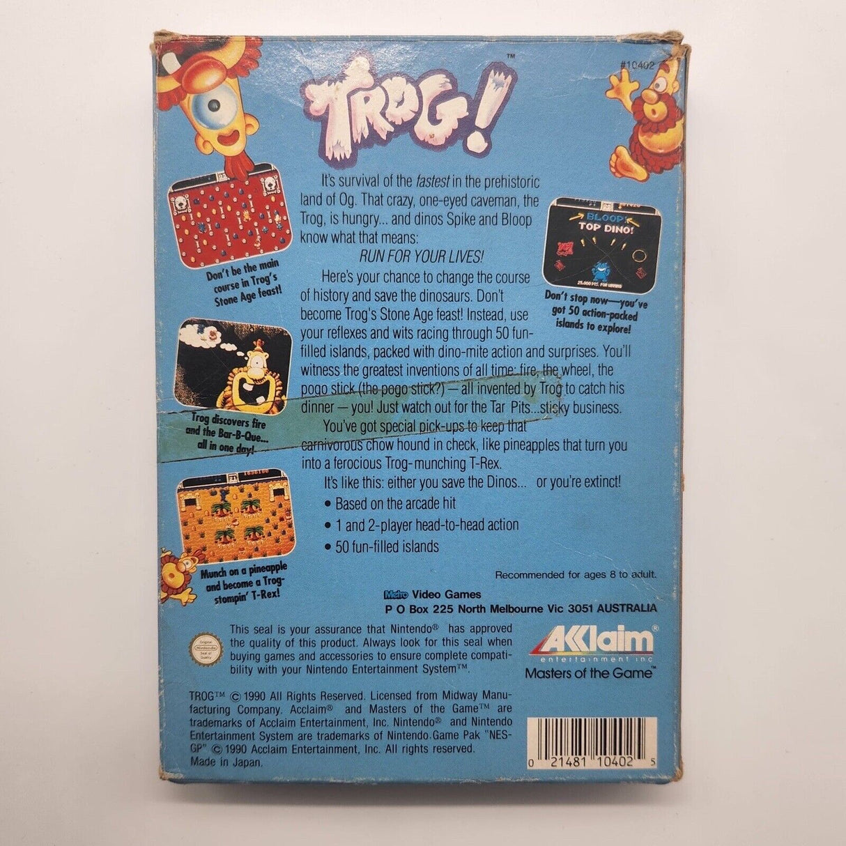 Trog Nintendo Entertainment System NES Game Boxed