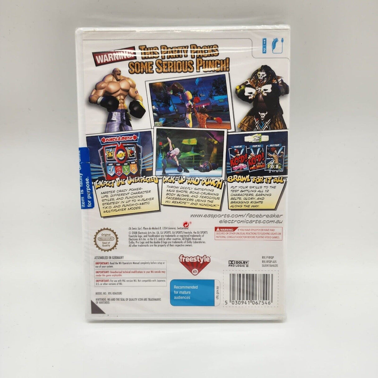 Facebreaker KO Party Nintendo Wii Game PAL Brand New SEALED