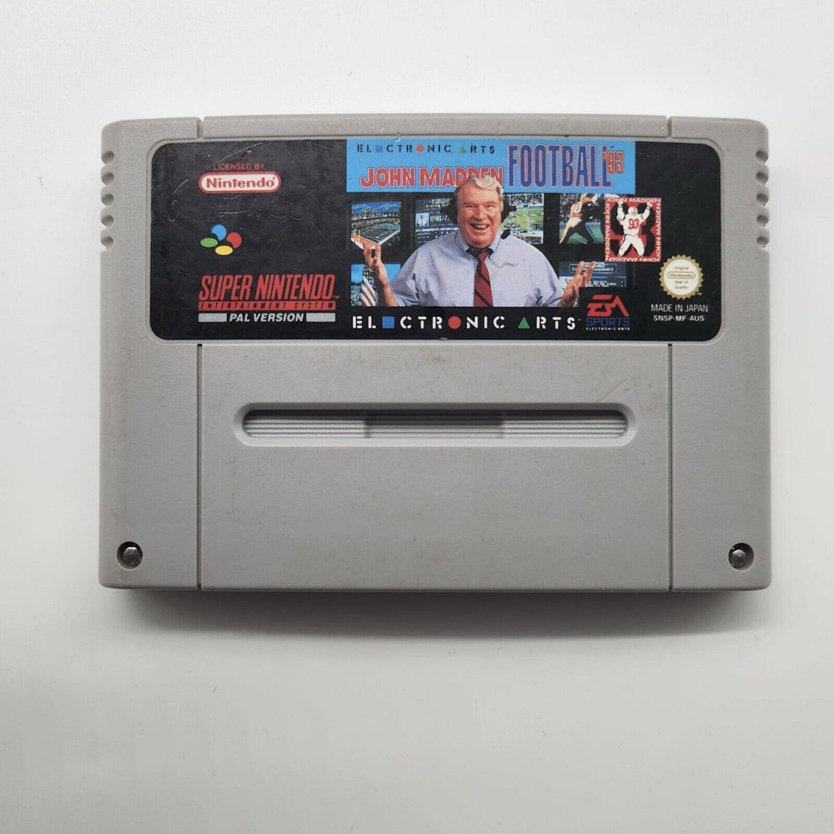 John Madden Football '93 Super Nintendo SNES Game Boxed + Manual PAL