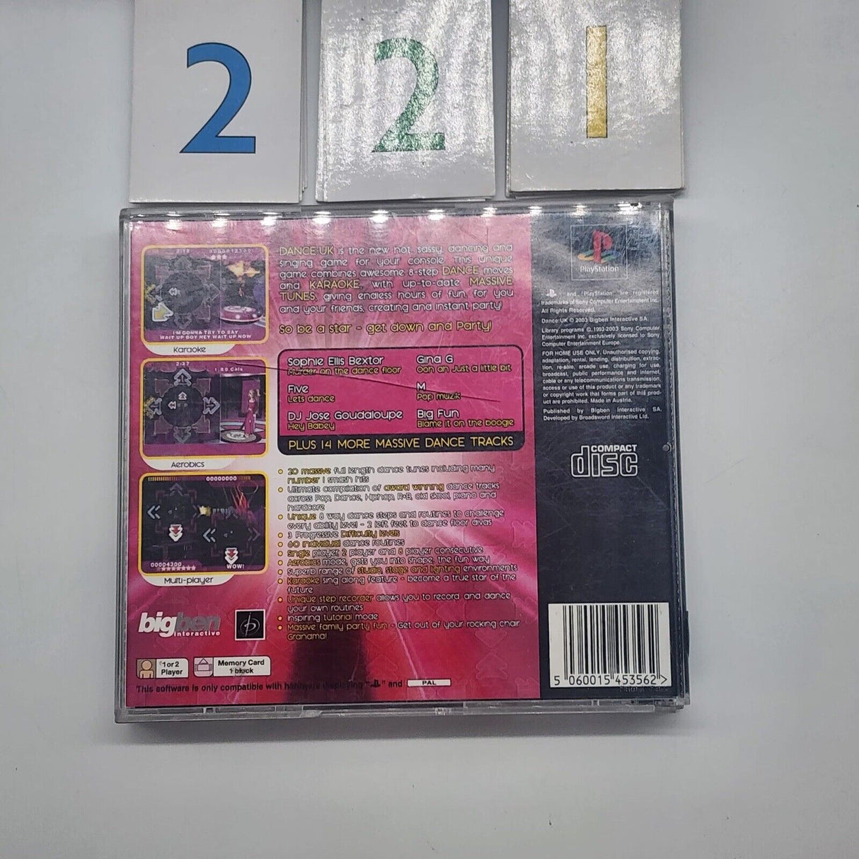 Dance UK PS1 Playstation 1 Game + Manual PAL