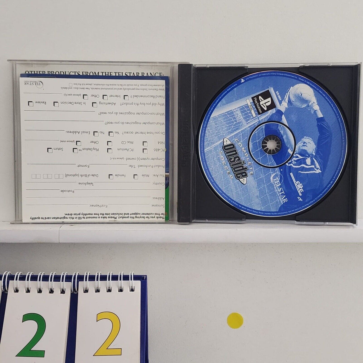 Onside Soccer PS1 Playstation 1 Game + Manual PAL y22