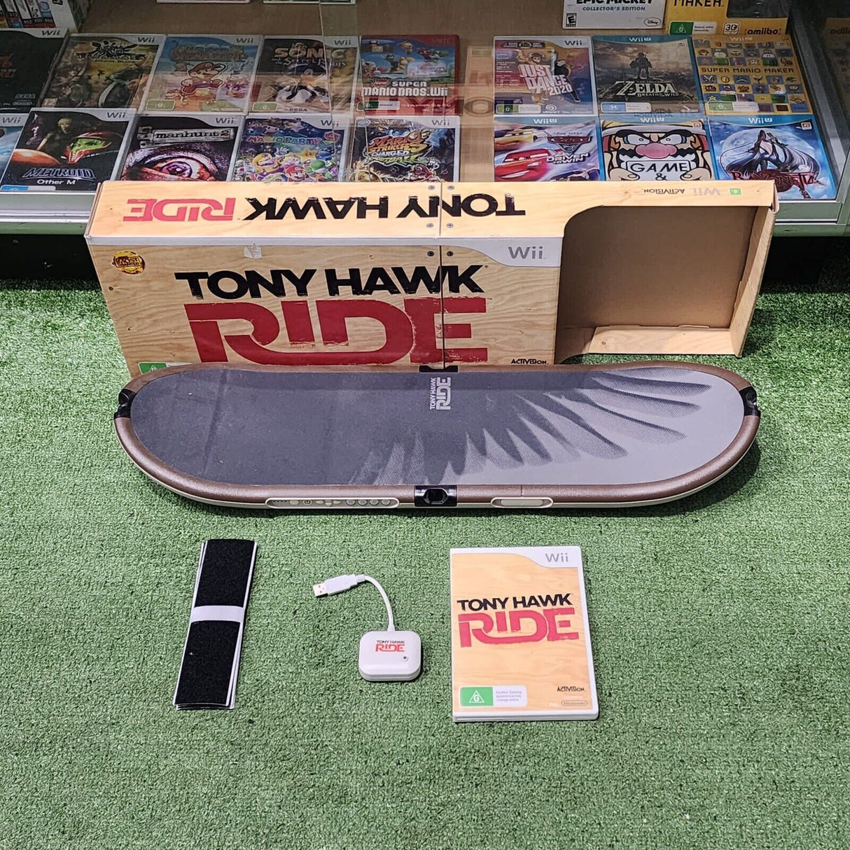 Tony Hawk Ride Skateboard Bundle Wii Game + Manual Boxed