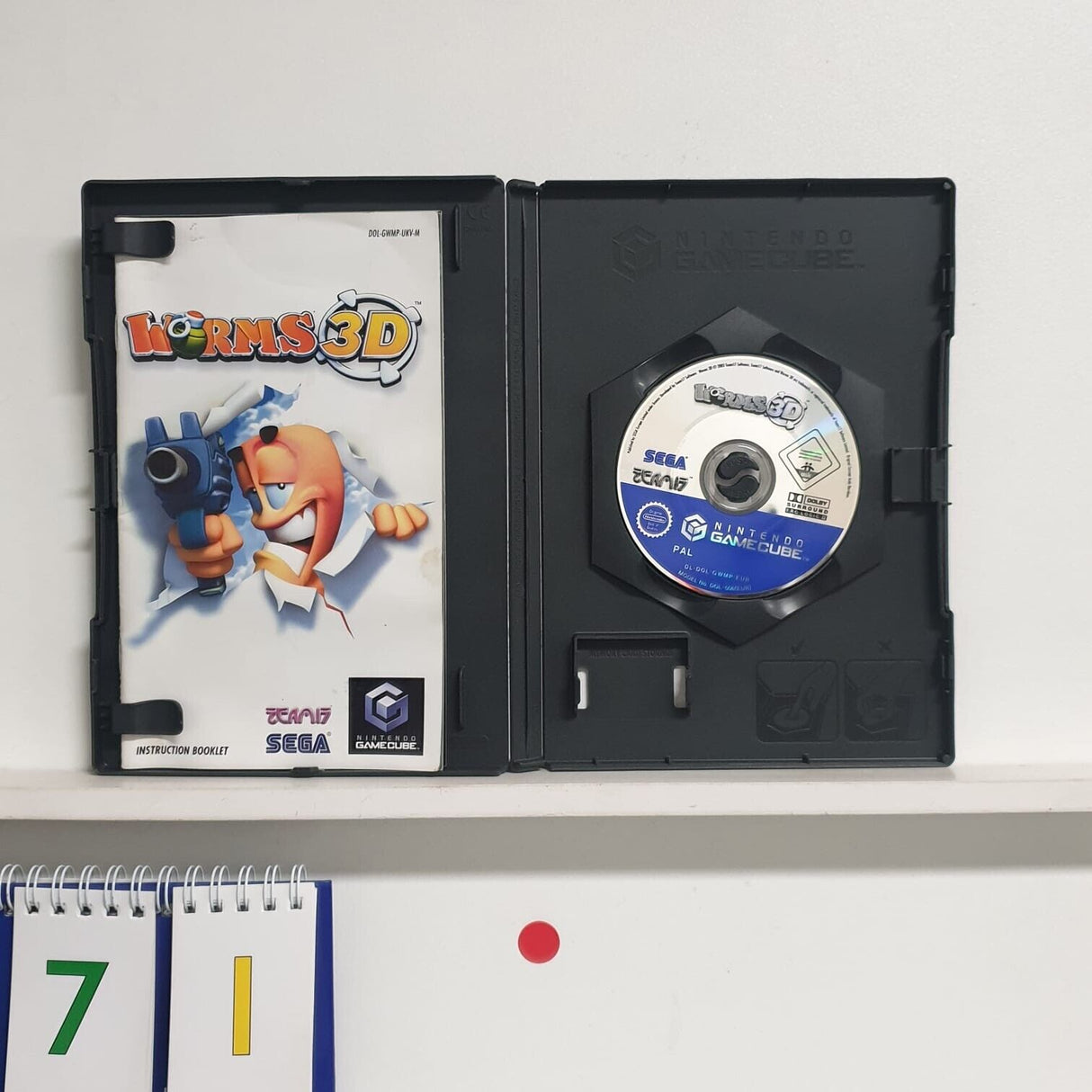 Worms 3D Nintendo Gamecube game + Manual PAL