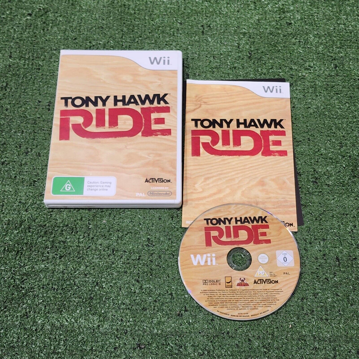 Tony Hawk Ride Skateboard Bundle Wii Game + Manual Boxed