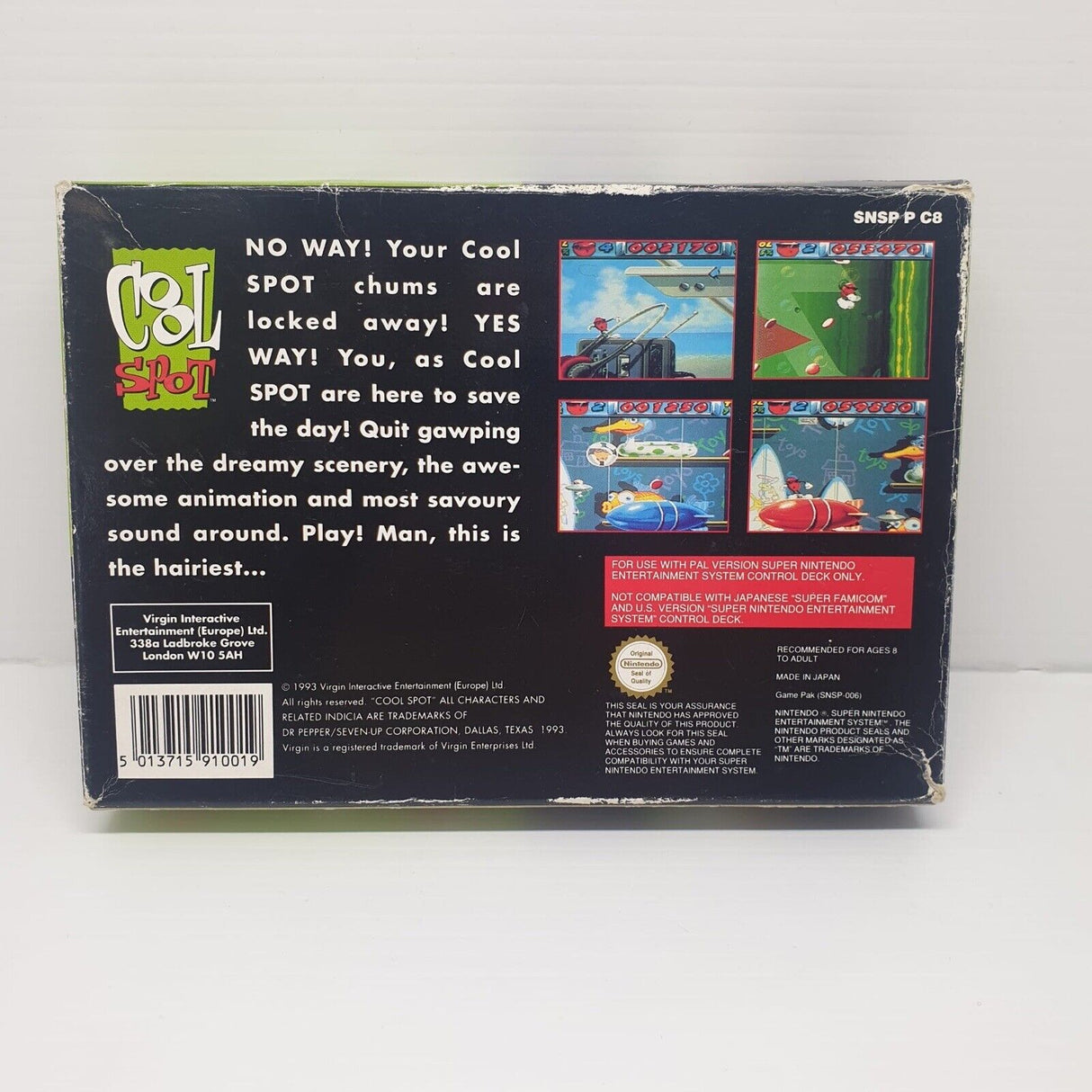 Cool Spot Super Nintendo SNES Game Boxed PAL