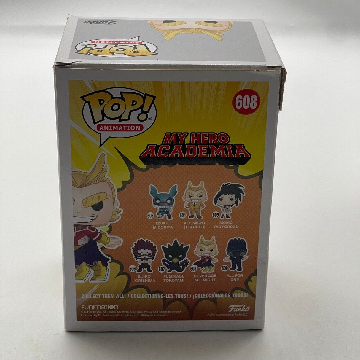 Silver Age All Might My Hero Academia #608 Funko Pop Vinyl Figure