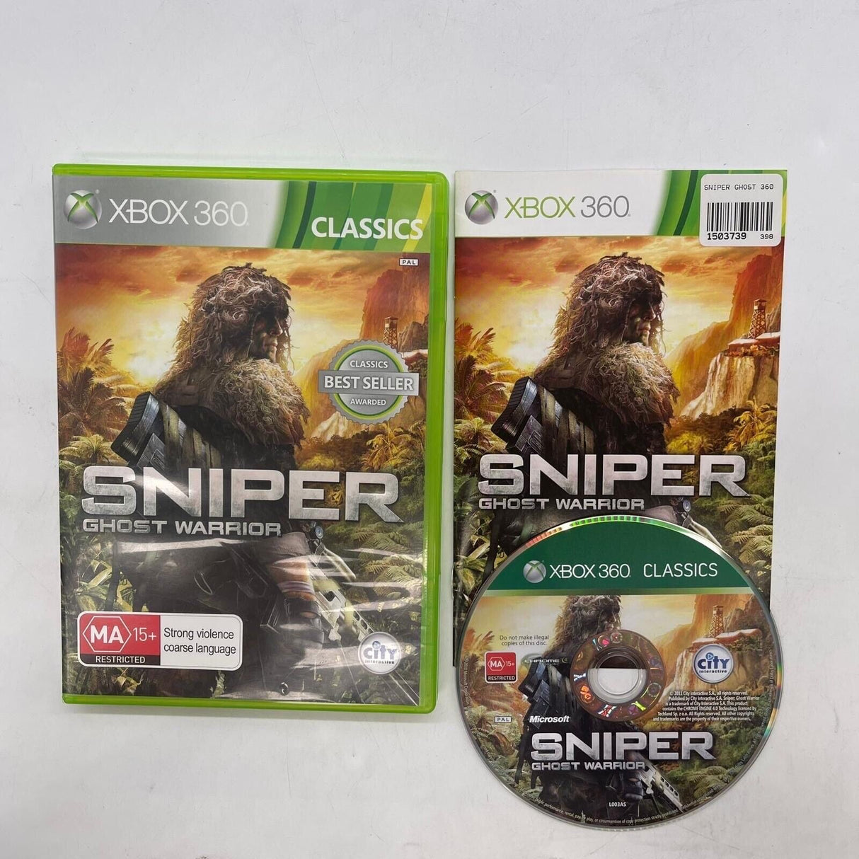 Sniper Ghost Warrior Xbox 360 Game + Manual PAL