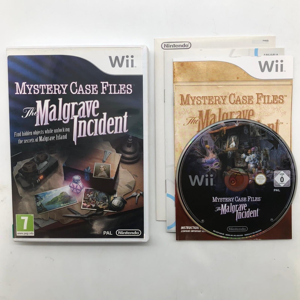 Mystery Case Files The Malgrave Incident Nintendo Wii Game + Manual PAL