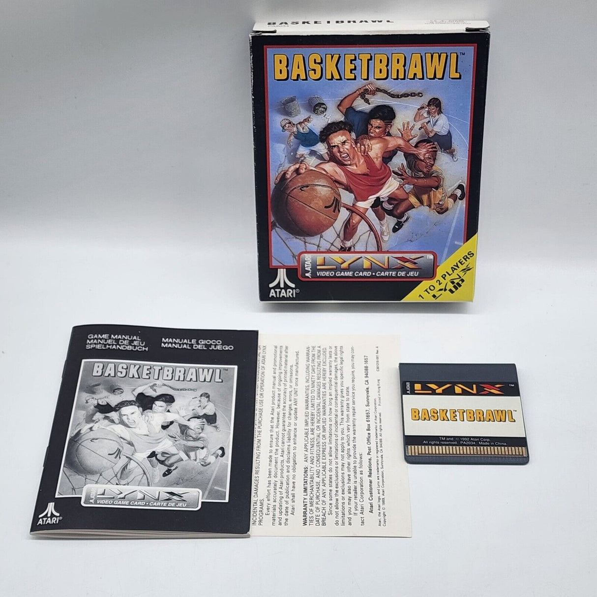 Atari Lynx Basketbrawl Game Boxed