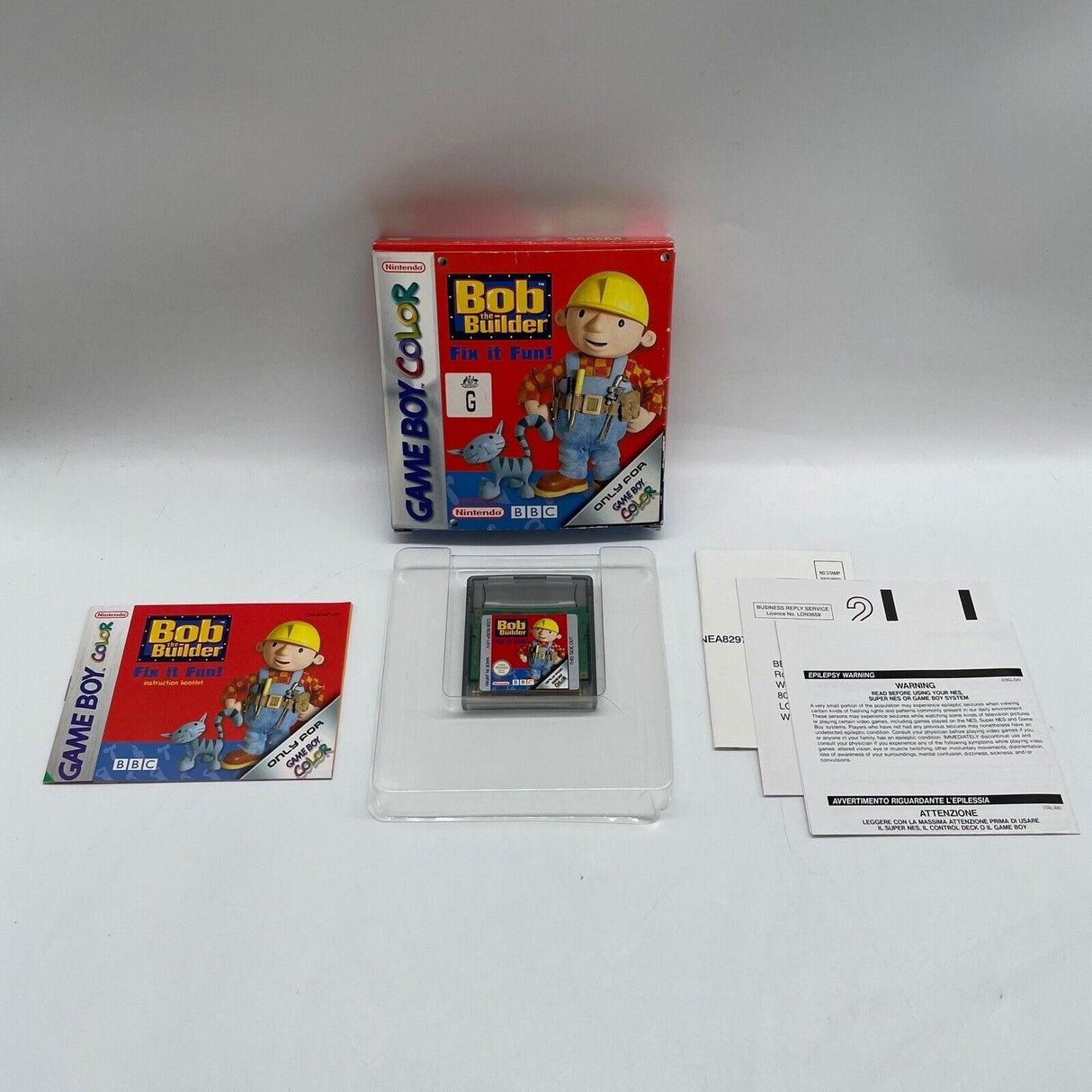Bob The Builder Fix It Fun Nintendo Gameboy Color/Colour Game Boxed Complete