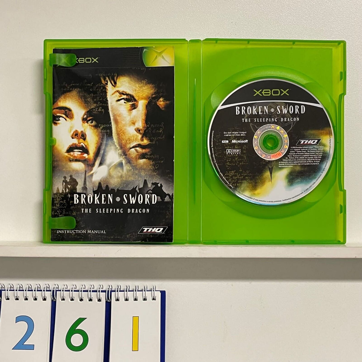 Broken Sword The Sleeping Dragon Xbox original game + manual PAL
