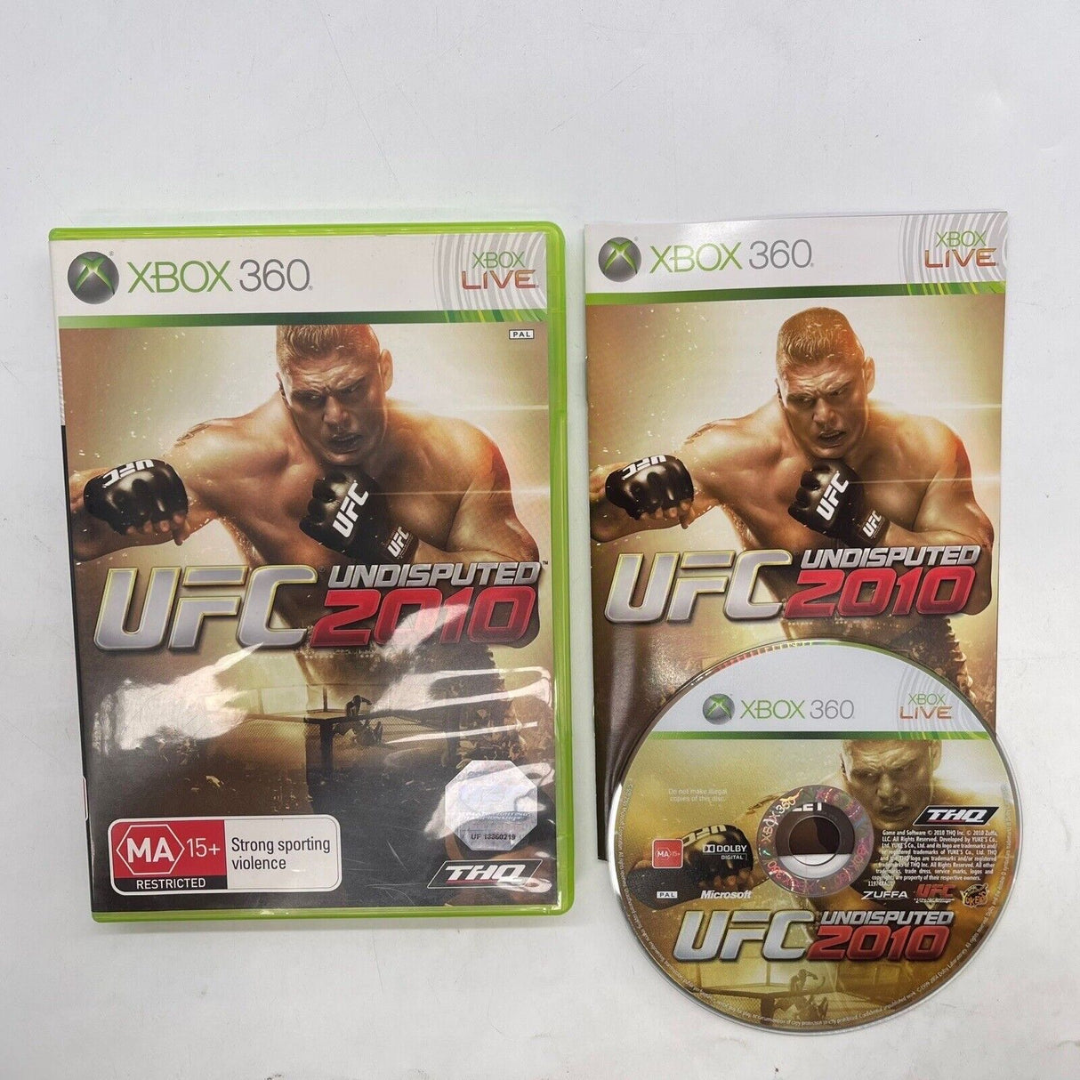 UFC Undisputed 2010 Xbox 360 Game + Manual PAL
