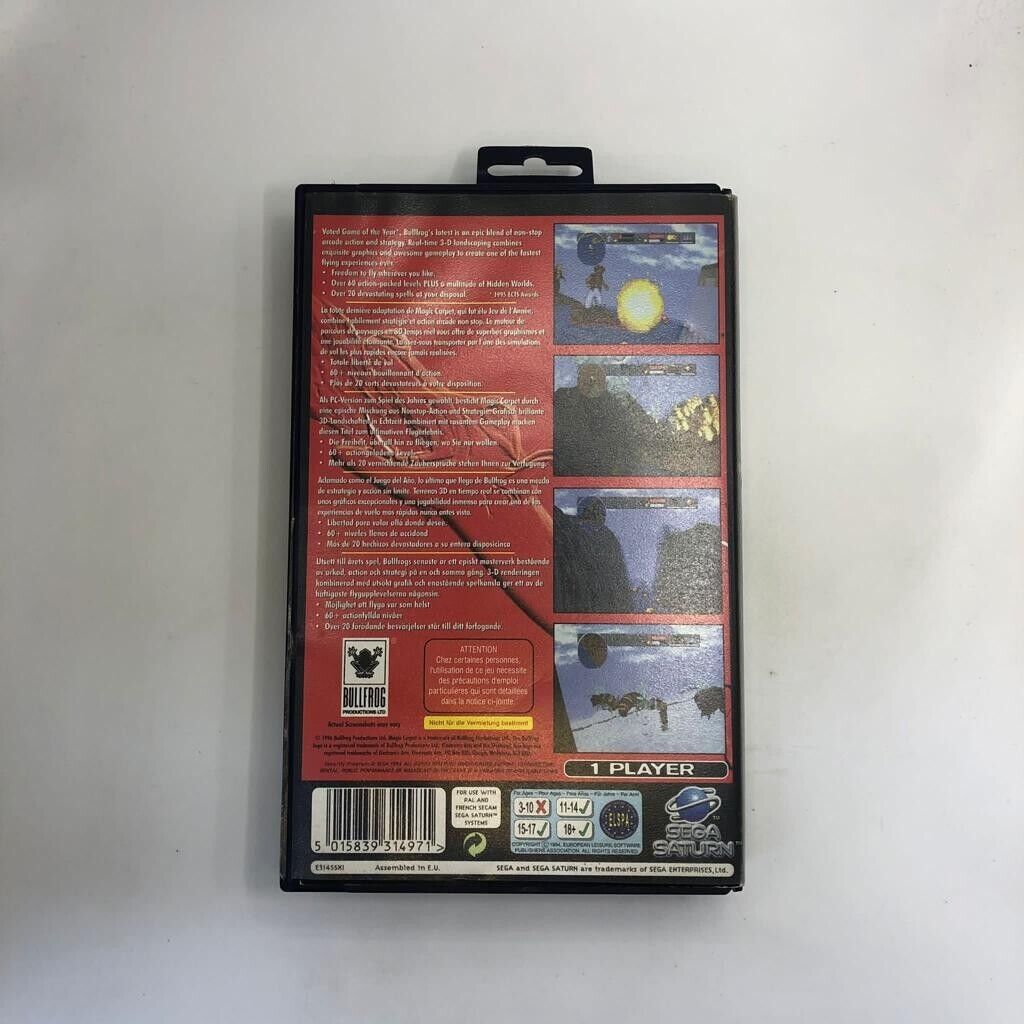 Magic Carpet Sega Saturn Game PAL
