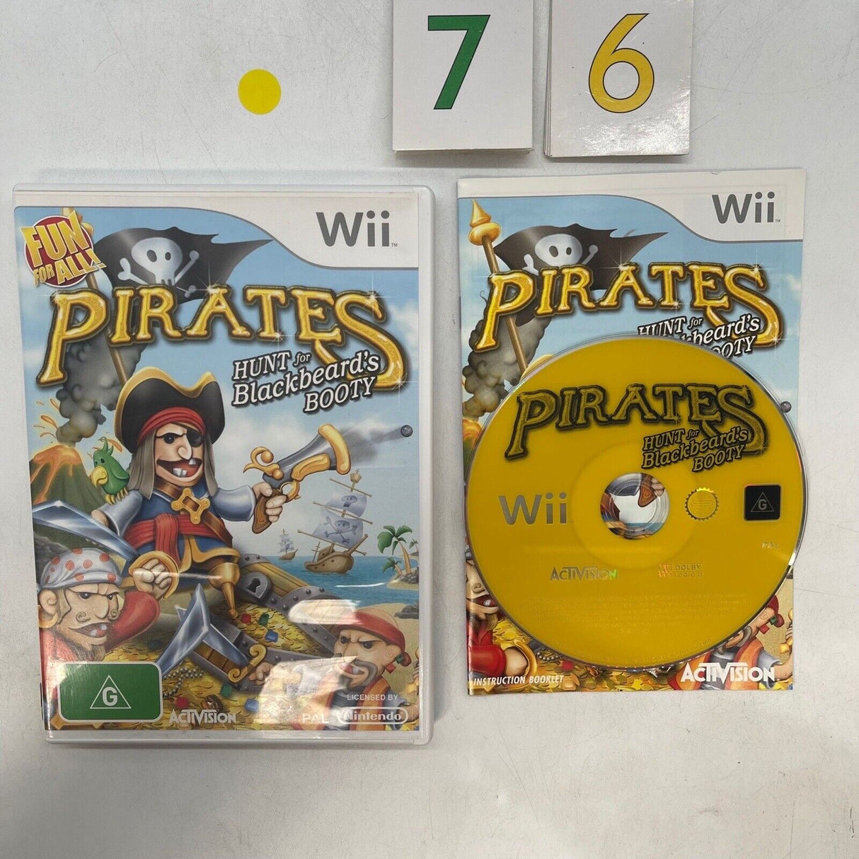Pirates Hunt For Blackbeard's Booty Nintendo Wii Game + Manual PAL