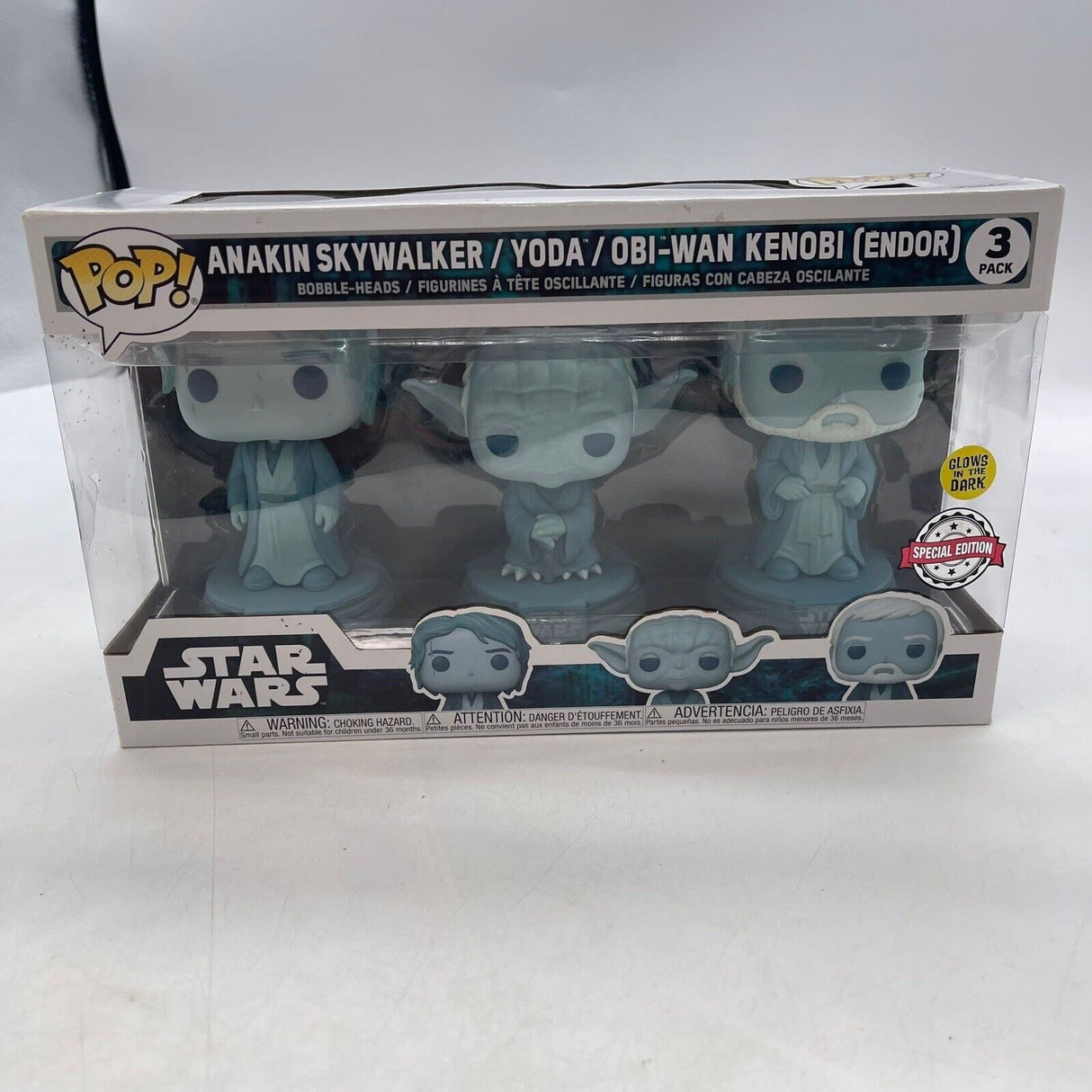 Star Wars Anakin Skywalker / Yodi / Obi-Wan Kenobi (Endor) 3 Pack Funko Pop Vinyl Figure