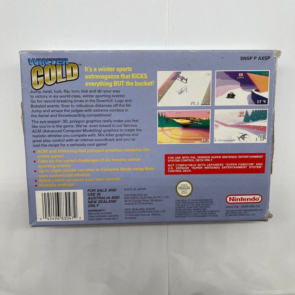 Winter Gold Nintendo SNES Game Boxed PAL