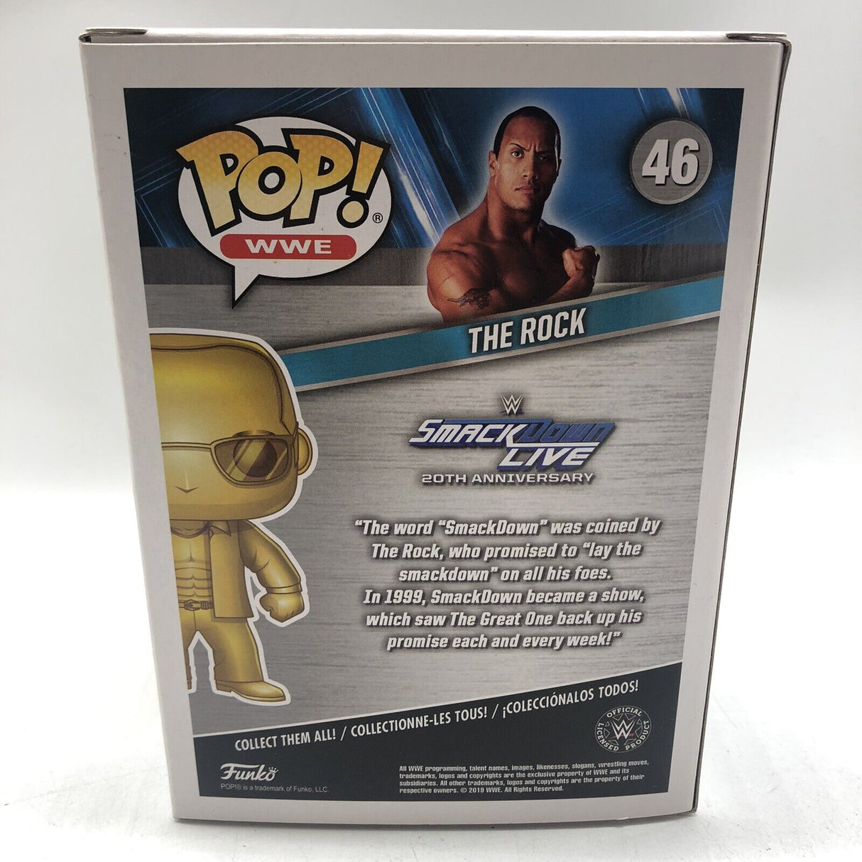 Funko Pop Vinyl The Rock Smack Down Live #46 Special Edition