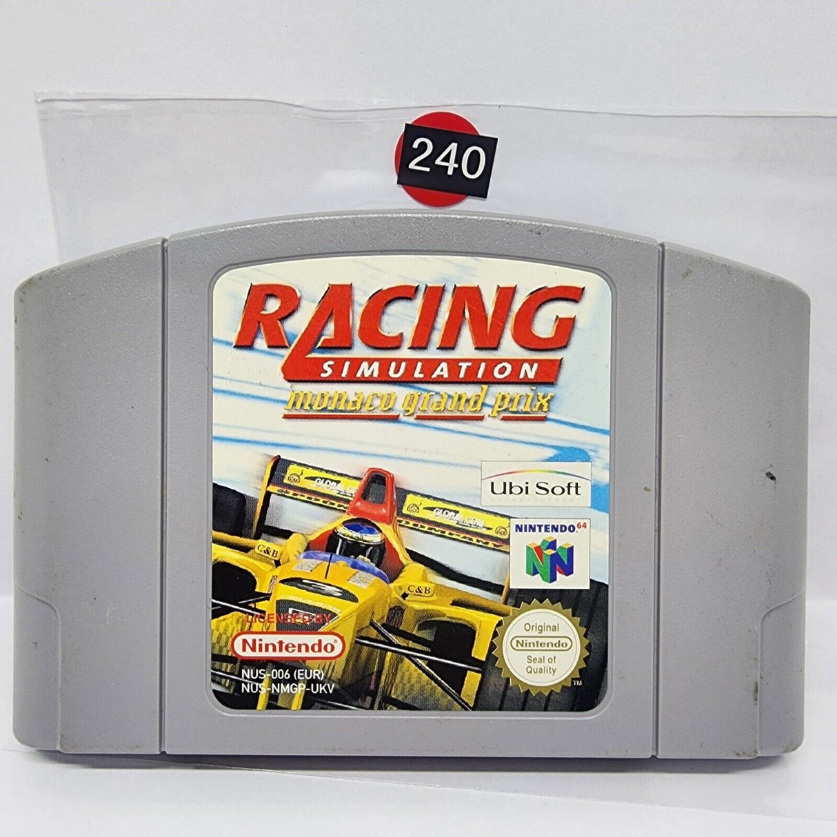 Racing Simulator Monaco Grand Prix Nintendo 64 N64 Game Cartridge PAL