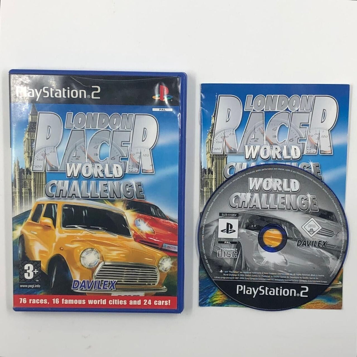 London Racer World Challenge PS2 Playstation 2 Game + Manual PAL