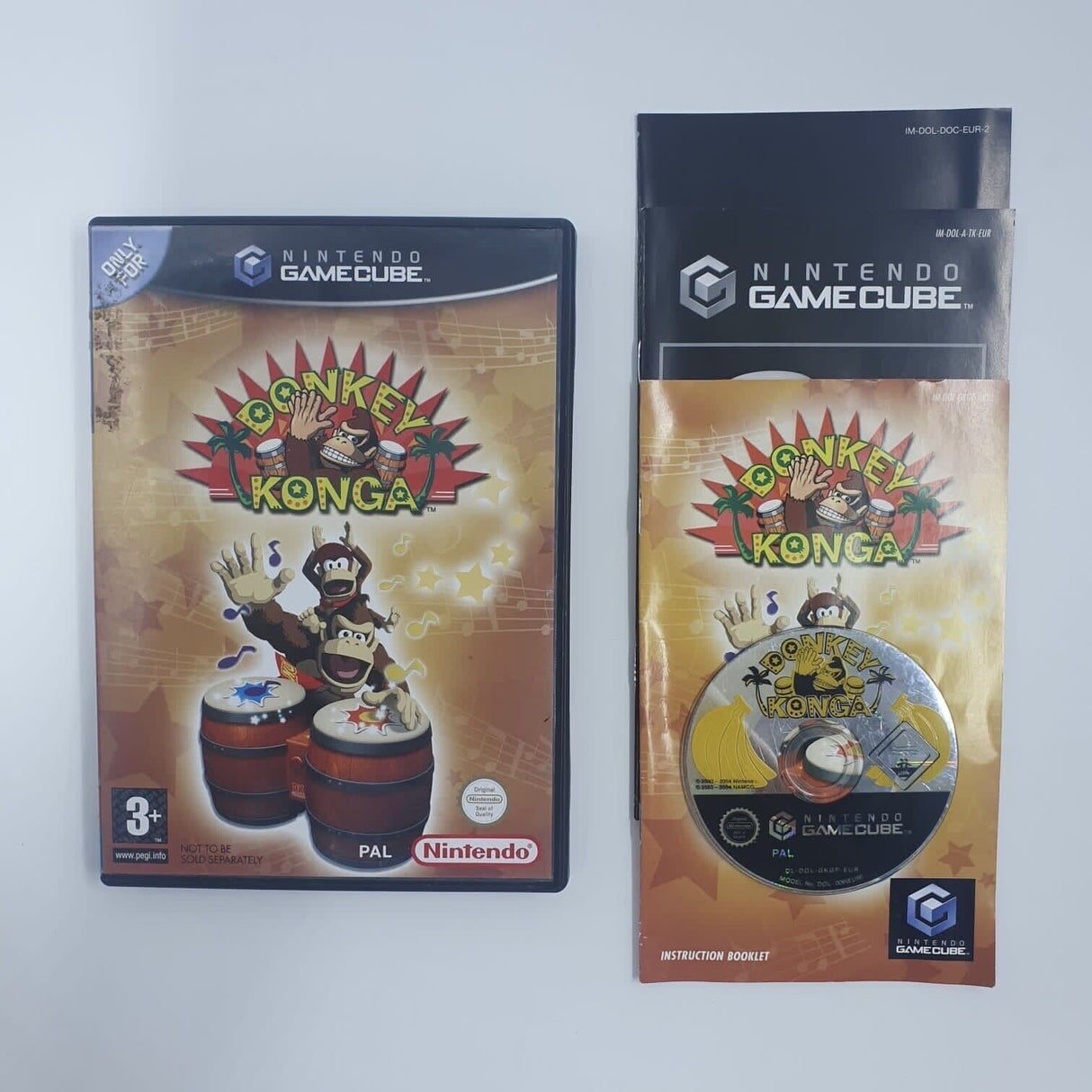 Donkey Konga Nintendo Gamecube Game + Manual PAL