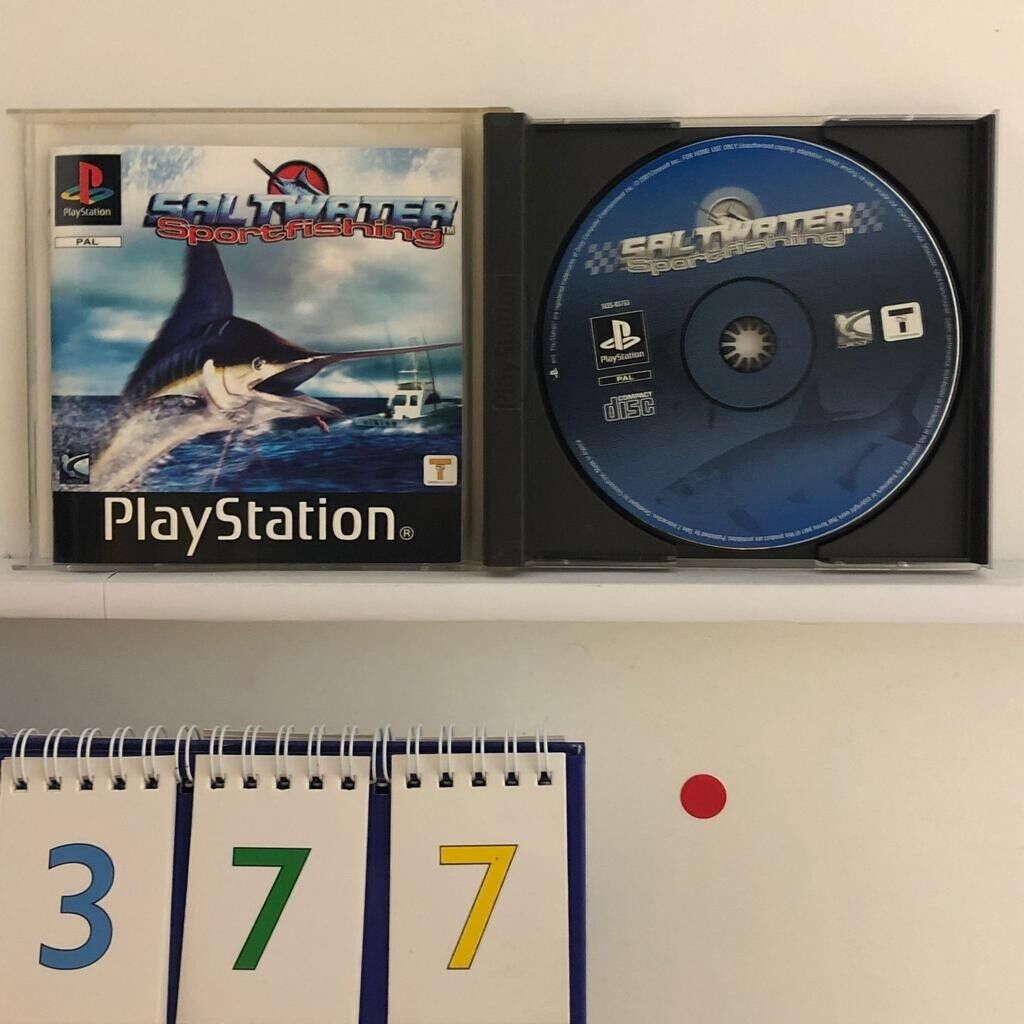 Saltwater Sportfishing PS1 Playstation 1 game +manual PAL