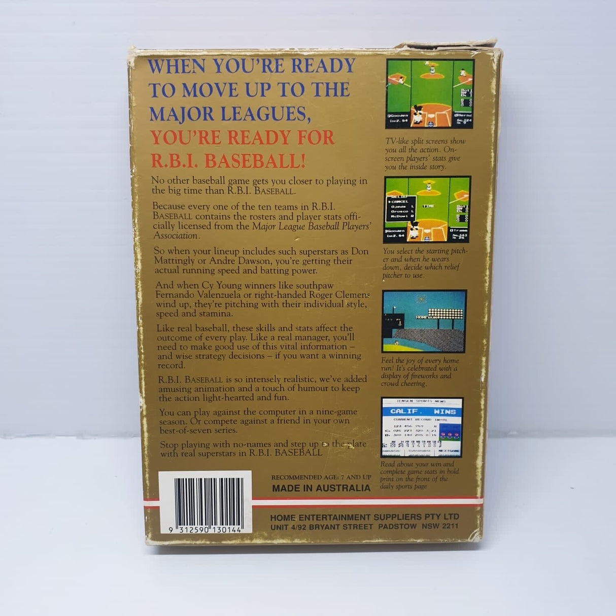 R.B.I. Baseball Nintendo NES Game Boxed