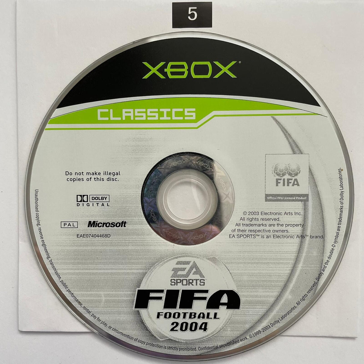 FIFA Football 04 2004 Xbox Original Game Disc Only