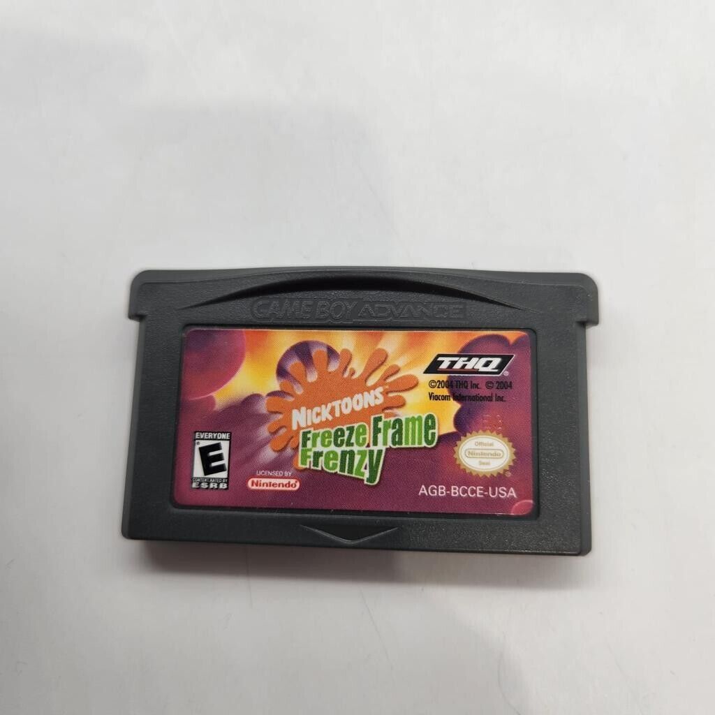 Nicktoons Freeze Frame Frenzy Nintendo Gameboy Advance GBA Game cartridge