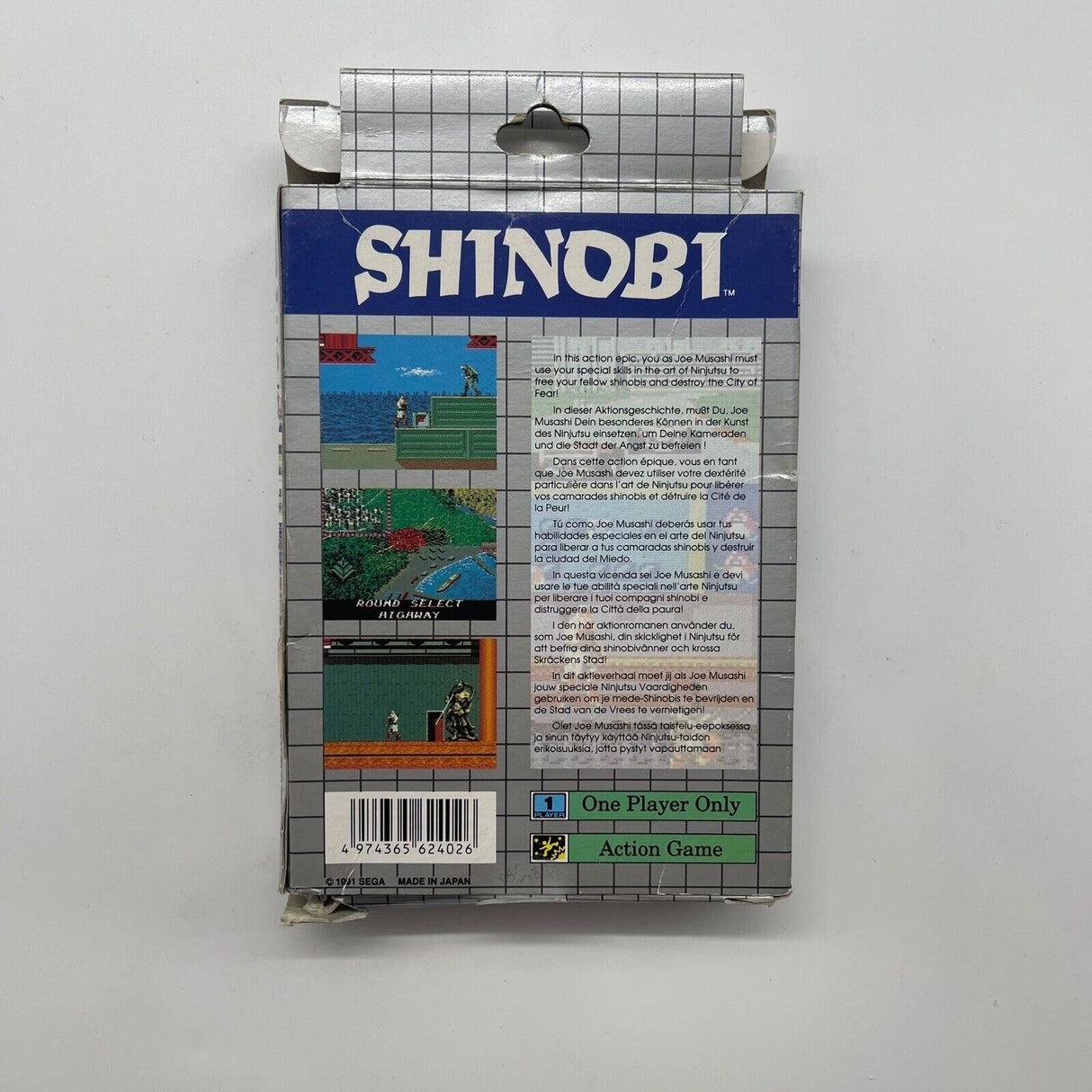 Shinobi Sega Game Gear Game Boxed 25F4