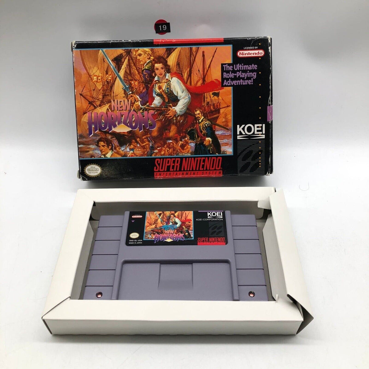 Uncharted Waters New Horizons Super Nintendo SNES Game Boxed NTSC U/C