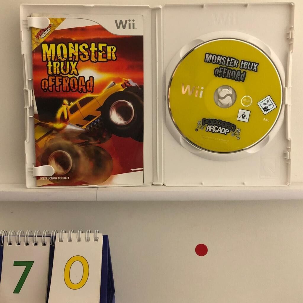 Monster Trux Offroad Nintendo Wii Game + Manual PAL