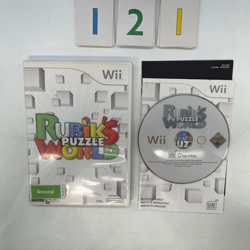 Rubik's Puzzle World Nintendo Wii Game + Manual PAL