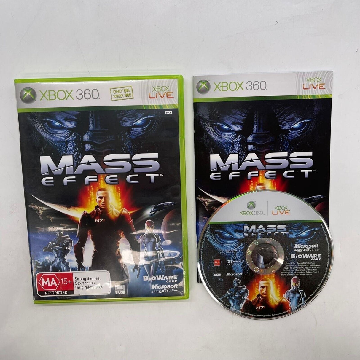Mass Effect Xbox 360 Game + Manual PAL