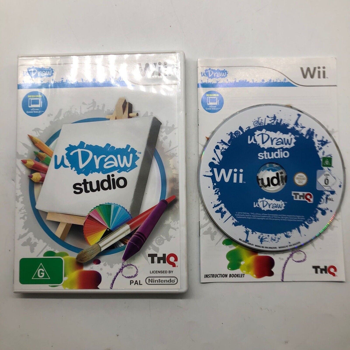 U Draw Studio Nintendo Wii Game + Manual PAL