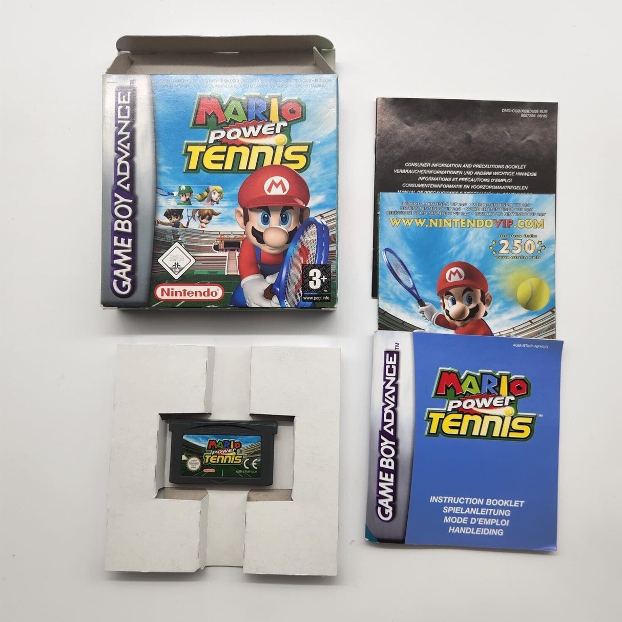Mario Power Tennis Nintendo Gameboy Advance GBA Game Boxed Complete 25F4