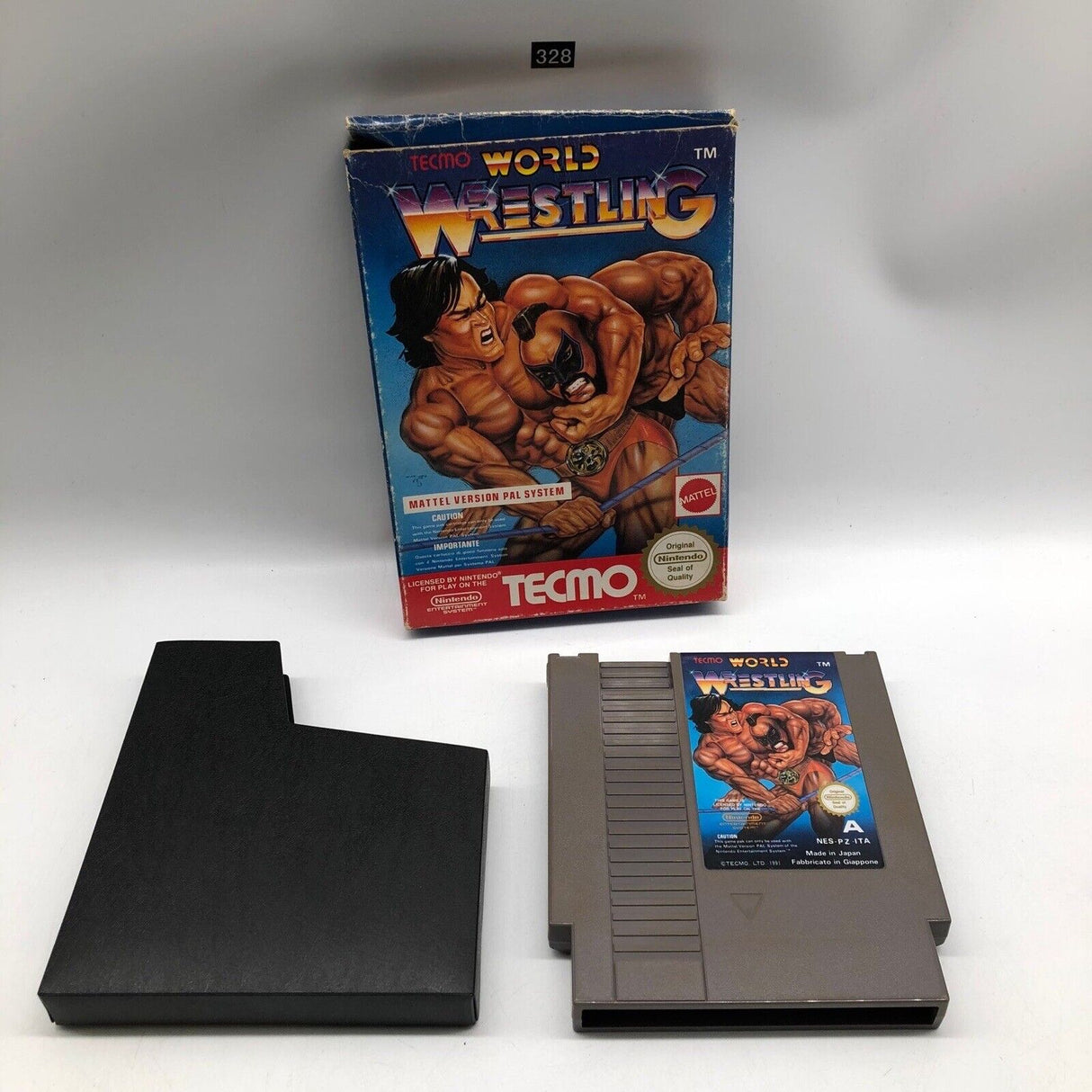 Tecmo World Wrestling Nintendo NES Game Boxed