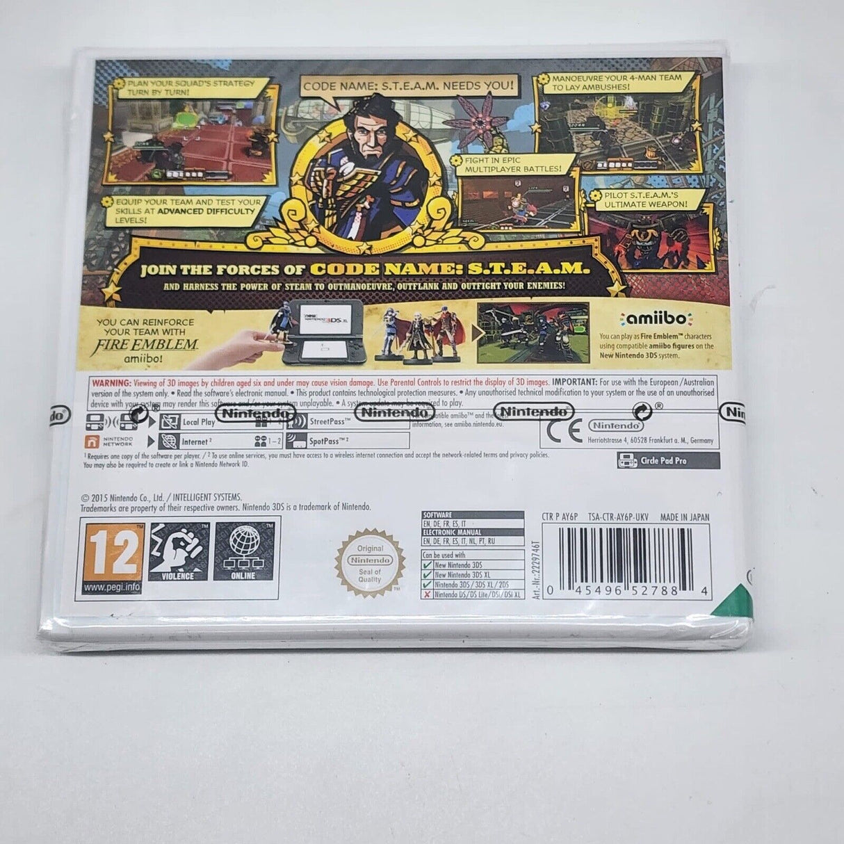 Code Name Steam S.t.e.a.m Nintendo 3DS Game PAL Brand New SEALED