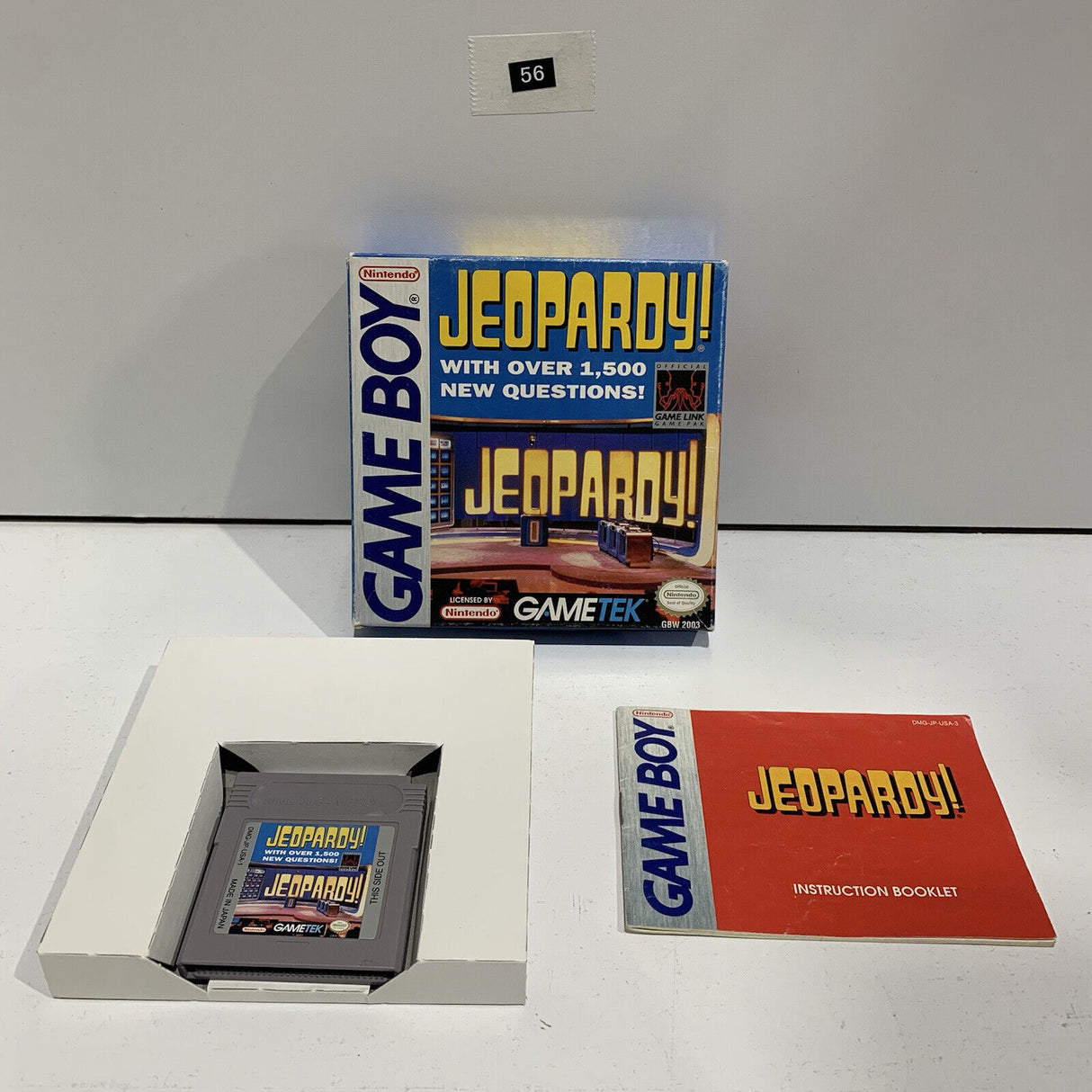 Jeopardy Nintendo Gameboy Game Boked and complete