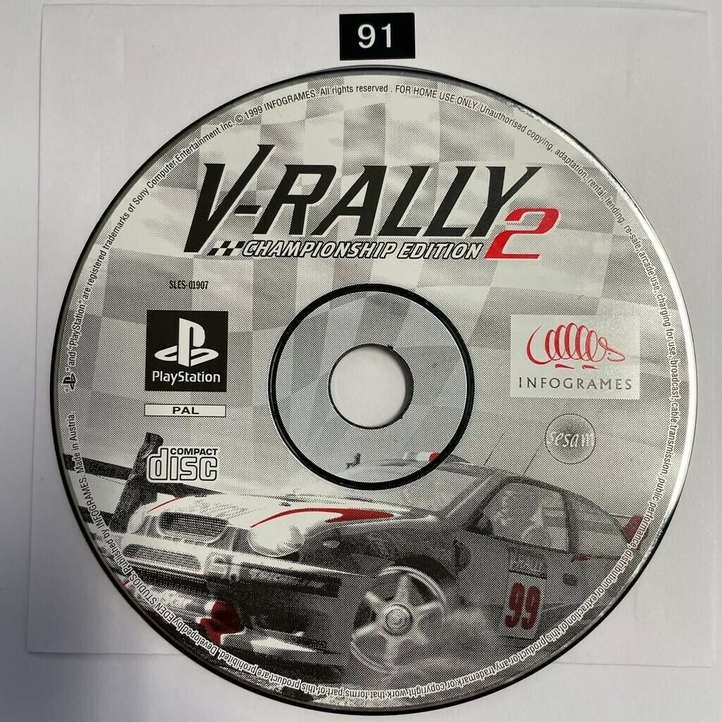 V Rally 2 PS1 Playstation 1 Game Disc Only
