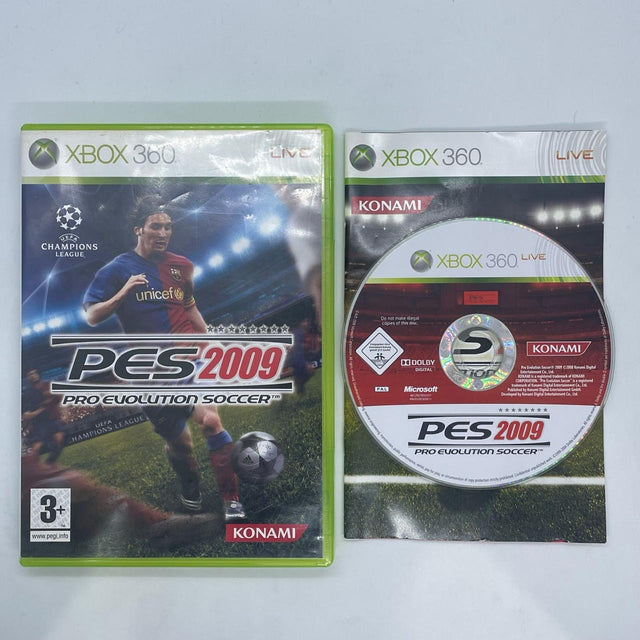PES 2009 Pro Evolution Soccer Xbox 360 Game + Manual PAL