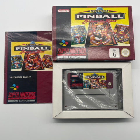Super Pinball Behind The Mask Super Nintendo SNES Game Boxed Complete PAL 05A4